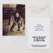 蹄鉄工-蹄鉄の馬のひづめサービス 名刺 (正面/裏面)