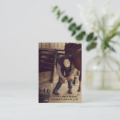 蹄鉄工-蹄鉄の馬のひづめサービス 名刺 (スタンド正面)