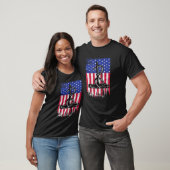 蹄鉄投げピッチャー投手アメリカ国旗 Tシャツ (ユニセックス)