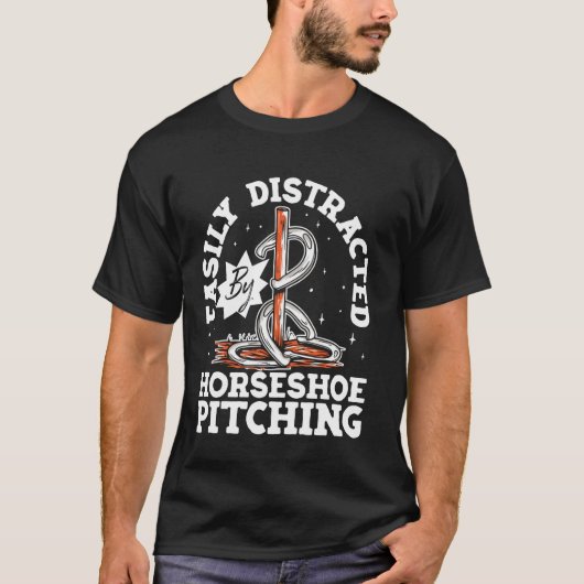 蹄鉄投げ愛好家デザイン Tシャツ (正面)