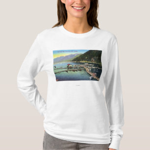 蹄鉄湾および混雑させた港の一般的な見解 Tシャツ