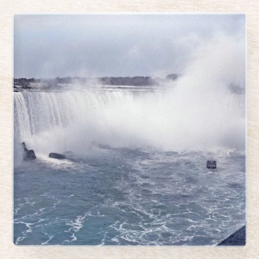 蹄鉄滝 ガラスコースター (正面)