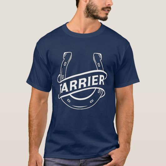 蹄鉄職人 馬の蹄鉄 鍛造 ギフト Tシャツ (正面)