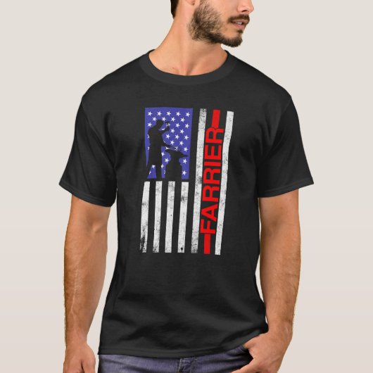蹄鉄職人 馬の蹄 鞍掛け Tシャツ (正面)