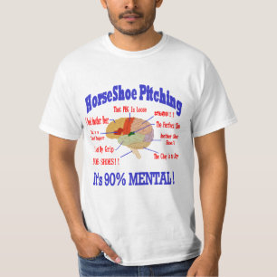 蹄鉄90%の精神価値ティー Tシャツ