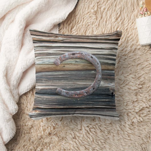 蹄鉄 クッション (ブランケット)