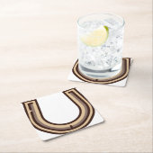 蹄鉄 スクエアペーパーコースター (インサイチュ)