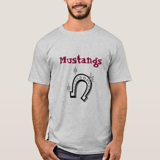 蹄鉄、ムスタング Tシャツ (正面)