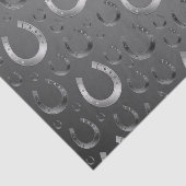 蹄鉄，銀，パターン灰色，運，パターン。 薄葉紙 (詳細)