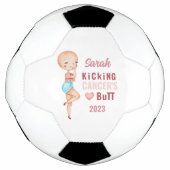 蹴ったがんお尻パーソナライズされたボール サッカーボール (正面)