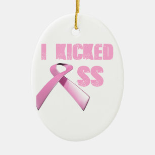 蹴られたお尻の乳癌の生存者 セラミックオーナメント