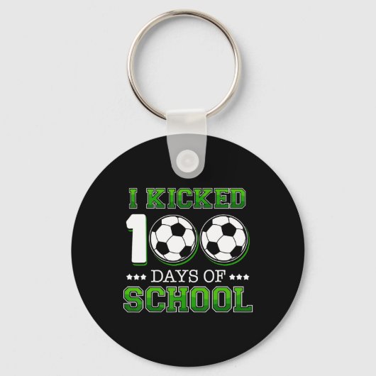 蹴られた100日スクールサッカースポーツ少年 キーホルダー (正面)