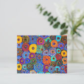 蹴り上げて!印象派カラフル花カード ポストカード (スタンド正面)