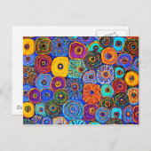 蹴り上げて!印象派カラフル花カード ポストカード (正面/裏面)