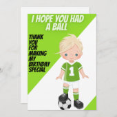 蹴る1サンキューカード 招待状 (正面/裏面)