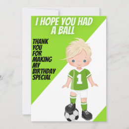 蹴る1サンキューカード 招待状