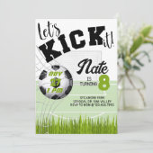蹴ろうサッカーパーティーサッカー誕生日 招待状 (スタンド正面)