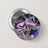 躁病のエピソード-フラクタルの芸術 缶バッジ (正面&裏面)