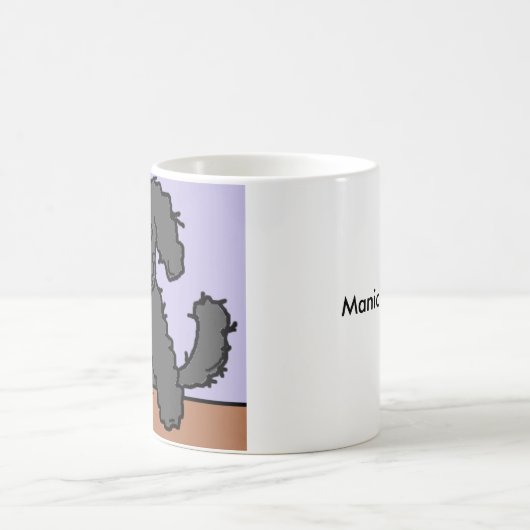 躁病の子犬のマグ コーヒーマグカップ (中央)
