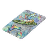 躍るコイの人魚 ビニール磁石 マグネット (左側)