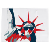 身に着けているサングラス自由の女神 ラージペーパーバッグ (裏面)