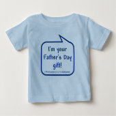 身に着けるべきベビーのためのかわいい父の日のワイシャツ ベビーTシャツ (正面)