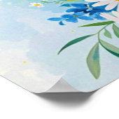 身の丈で花を咲かせなさい　鮮やかな水彩画のように ポスター (角)