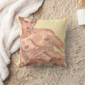 身をかがめるトラの枕 クッション (ブランケット)