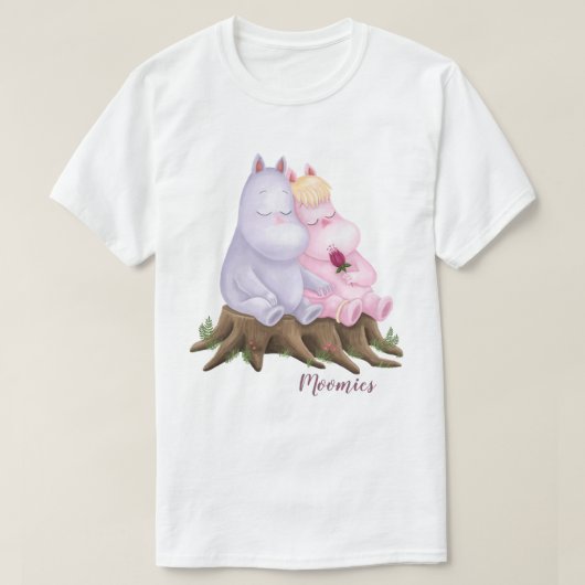身を寄せるチラチラ Tシャツ (デザイン正面)
