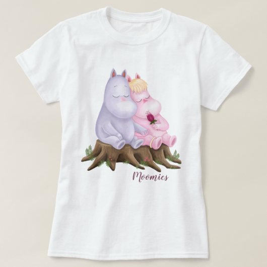身を寄せるチラチラ Tシャツ (デザイン正面)