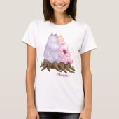 身を寄せるチラチラ Tシャツ (正面)