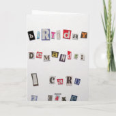 身代金スタイル誕生日カード カード (裏面)