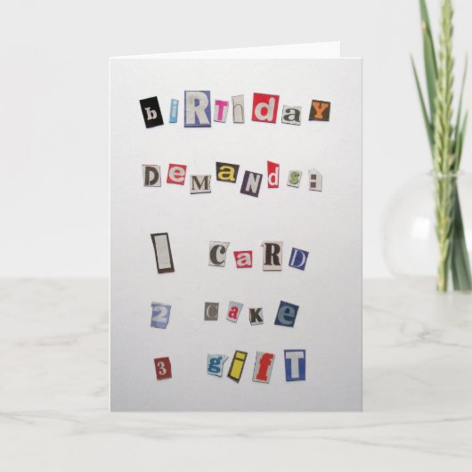 身代金スタイル誕生日カード カード (正面)