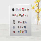 身代金スタイル誕生日カード カード (黄色い花)