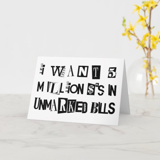 身代金ノート カード (黄色い花)