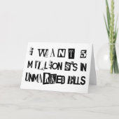 身代金ノート カード (正面)