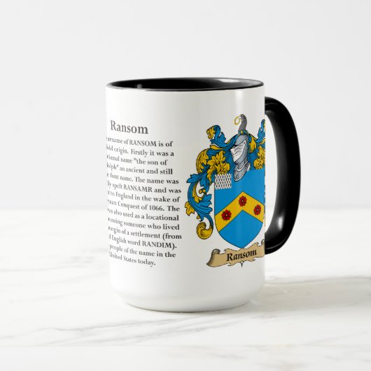 身代金家族の紋章付き外衣 マグカップ (正面右)