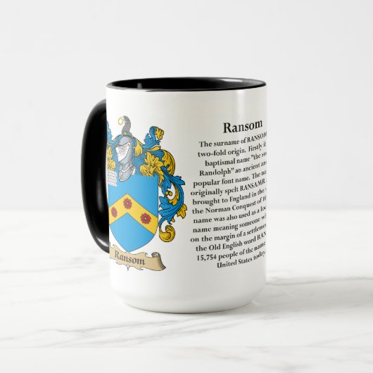 身代金家族の紋章付き外衣 マグカップ (正面左)