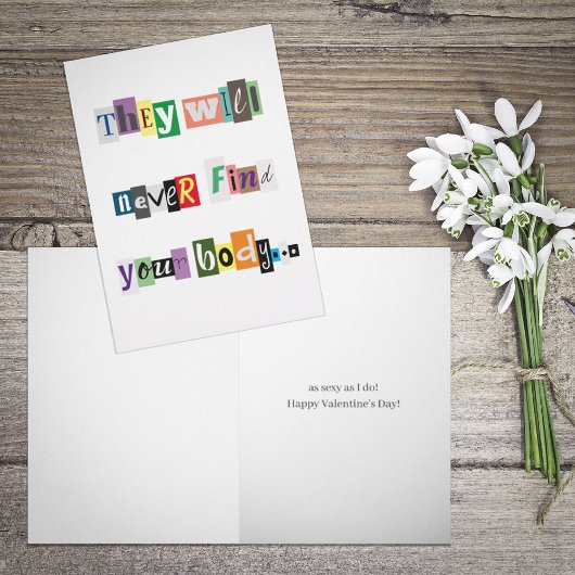 身代金、彼らはあなたのバレンタインの体を見つけない カード