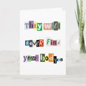 身代金、彼らはあなたのバレンタインの体を見つけない カード (正面)