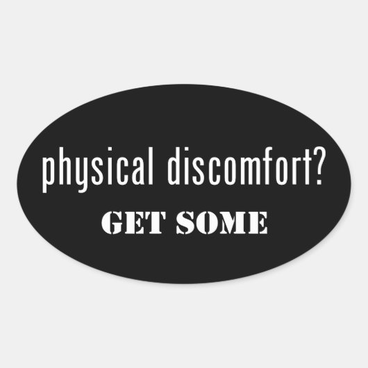 身体の不快感が少し出る 楕円形シール (正面)