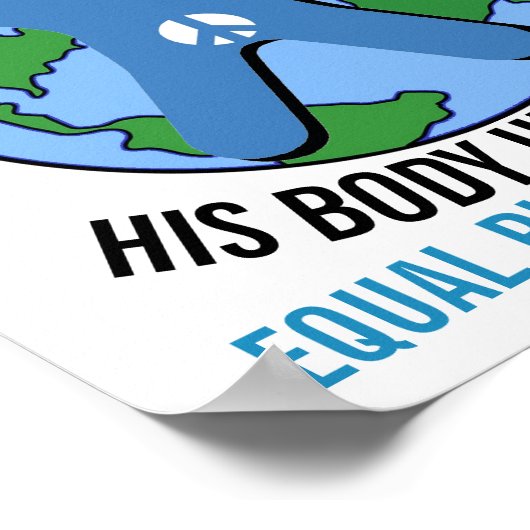 身体の完全性 – 男の子に対する平等な権利 ポスター (角)