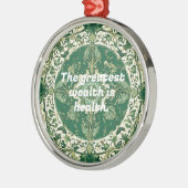 身体カスタムセラピストのクリスマスギフト メタルオーナメント (左)