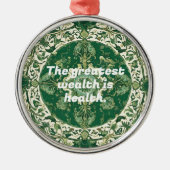 身体カスタムセラピストのクリスマスギフト メタルオーナメント (正面)