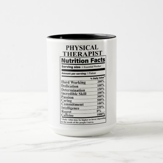 身体セラピスト栄養事実 マグカップ (中央)