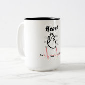 身体部分 -- 人間のハート ツートーンマグカップ (正面左)