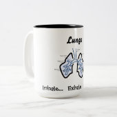 身体部分 -- 人間の肺 ツートーンマグカップ (正面左)