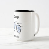 身体部分 -- 人間の肺 ツートーンマグカップ (正面右)