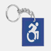 身体障害モダン標識 キーホルダー (正面左)