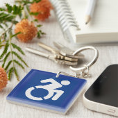 身体障害モダン標識 キーホルダー (正面右)